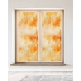 thumbnail image 2 of Window Privacy Film Orange Stained Glass Window Film Decorative Sun Block Window Cover Watercolor Farmhouse Ombre Abstract Texture Window Clings Static Adhesive Sticker for Bathroom 23.6"x59", 2 of 7