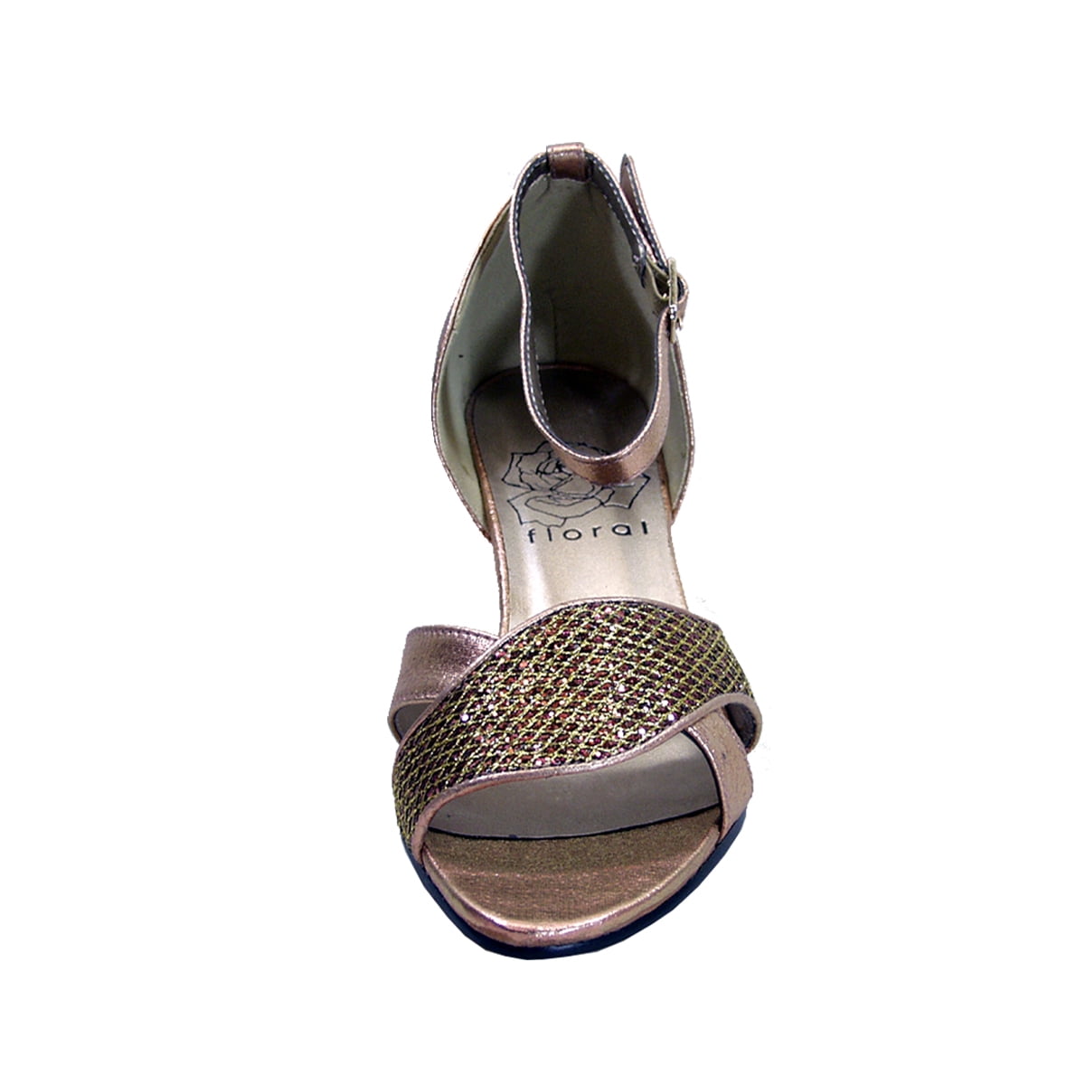FLORAL Carter Women's Wide Width Ankle Strap Dress Sandals BRONZE 7