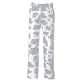 thumbnail image 4 of Womens Wide Leg Pants Casual High Waist Wide Leg Pants Cow Print Straight Denim Trousers, 4 of 6