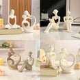 thumbnail image 2 of Modern Abstract Human Statue Desk Ornamentation Artistic Resin Sculpture For Bookshelfs Living Room Workspaces Styling, 2 of 20