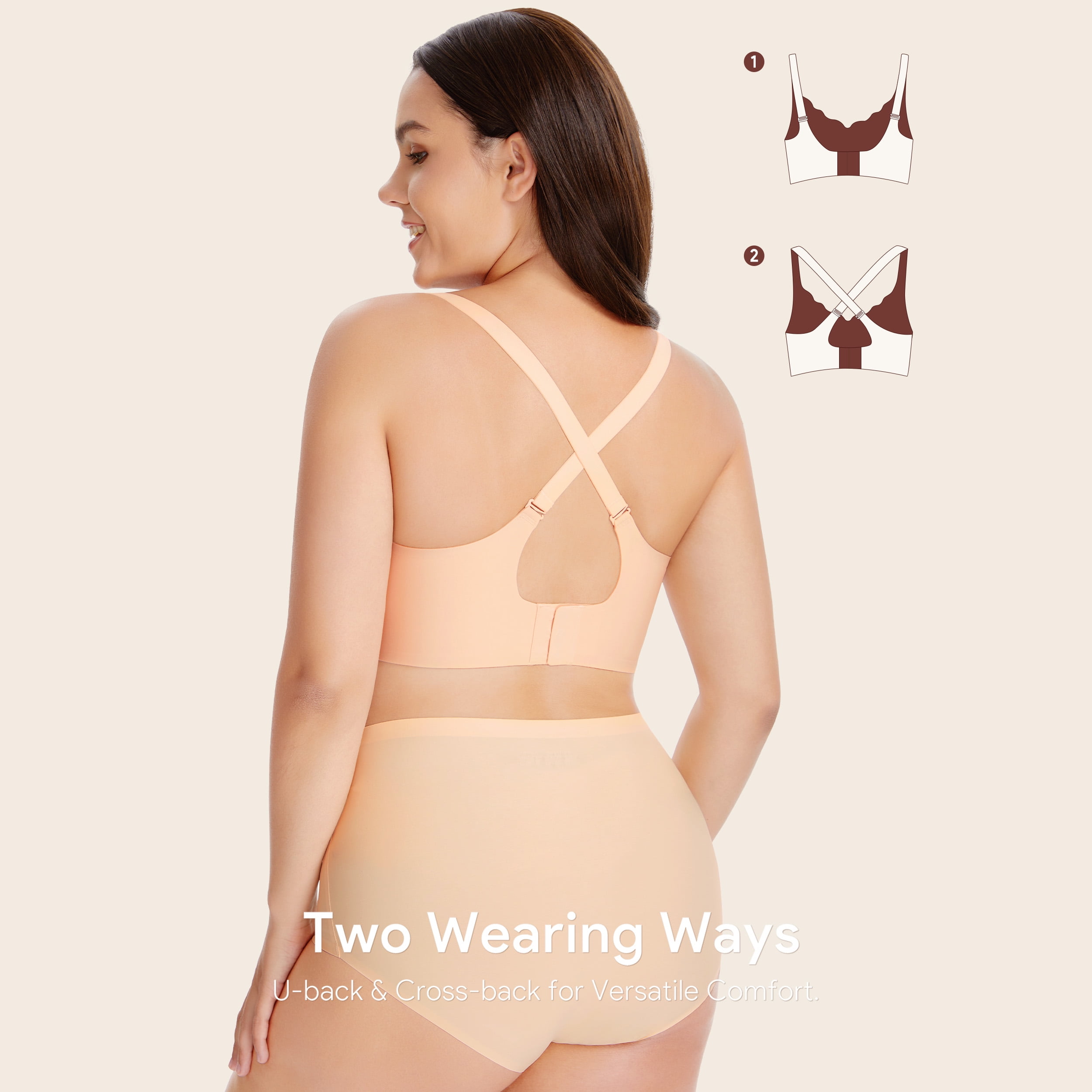 HBlife 3 Pack Nursing Bras for Breastfeeding Ultra Comfort Seamless Maternity Bra Pack Wireless Pregnancy Bralette Bra Extender