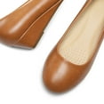thumbnail image 4 of BURUDANI Women's Mid Wedge Heel Wide Pump Shoes Wide Available, 4 of 8