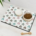 thumbnail image 3 of Boho Retro Floral Pet Feeding Mat-Abstract Art Absorbent Pet Placemat for Food and Water Bowl, with Waterproof Rubber Backing, Quick Dry Water Dispenser Mat for Dog and Cat (16"x24"), 3 of 7