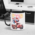 thumbnail image 3 of Vintage Patriotic Pug 4th of July Independence Memorial Day 11oz Accent Two-tone Mug Dog Lover Gifts Coffee Tea Cup - 01006, 3 of 5