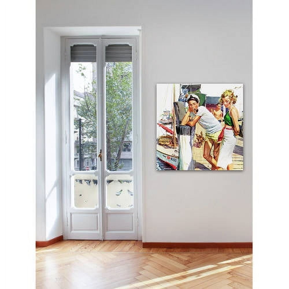 "Checking Her Out" Painting Print on Wrapped Canvas