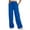 Royal Blue, variant on Women's wide-leg athletic pants, high-waisted loose casual trousers with drawstring, flared athletic pants, jogging pants with pockets,White,XL