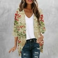 thumbnail image 1 of NJDVHB Cardigan d'Hiver pour Femmes, Blouse Décontractée à Manches Longues avec Poche, 1 of 5
