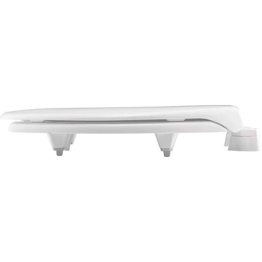 BEMIS 2L215OT 000 Medic-Aid 2" Lift Raised Open Front Toilet Seat with Cover, ELONGATED, Long Lasting Solid Plastic, White CA3
