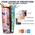 thumbnail image 7 of 20oz Tumblers Cute Pumpkin Ghost Halloween Pattern Stainless Steel Vacuum Insulated Double Wall Travel Tumbler Cups Mug with Lid and Straw,Cleaning Brush for Cold & Hot Drinks, 7 of 7