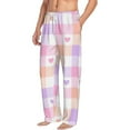 thumbnail image 2 of Balery Men'S Heart Buffalo Plaid Pants,Sleepwear Pants,Pajama Pants,Pj Bottoms Drawstring And Pockets-Small, 2 of 9