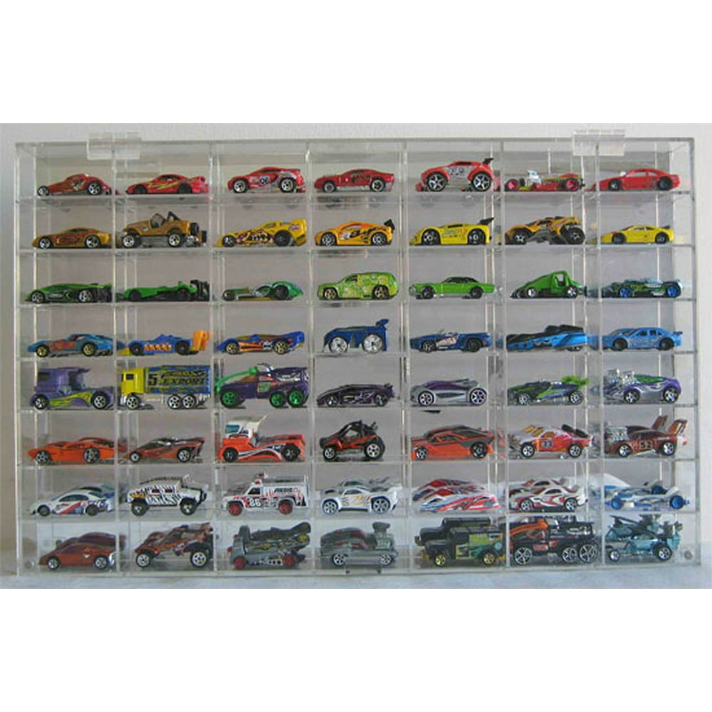 Hot Wheels Display Case 56 compartment 1/64 scale, AHW64-56 - Walmart ...