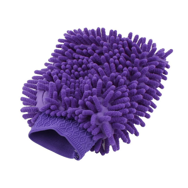 Unique Bargains 2Pcs Microfiber Wash Mitt Dusting Gloves for House