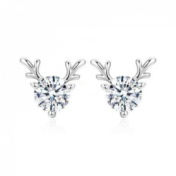 LINXIQIN 925 Sterling Silver Stud Earrings Birth Cubic Zircon Fashion Jewelry For Women