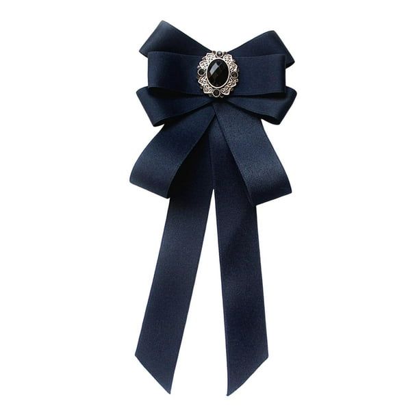 Broche de cinta con lazo preatado para mujer, con para mujer y niña, pajarita elegante para accesorios de disfraces, blusa de fiesta de Salvador Corbatas de cinta