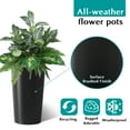 thumbnail image 4 of Olurrisa 2 Pack Tall 21.7 in Planters for Outdoor Plants Modern Tall Square Planter Box Indoor Outdoor Porch Patio Flower Pot Modern Big Tapered Matte Tree Flower Pot for Garden, (Black), 4 of 10