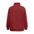 thumbnail image 6 of ManxiVoo Women's Long Sleeve Half Zip Pullover Sweatshirt Lightweight Loose Fit for Casual Daily Wear and Outdoor Activities XXL Size Red, 6 of 9