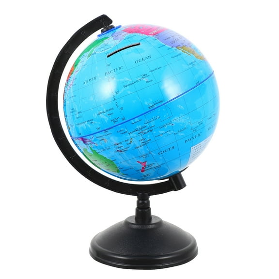 OATIPHO Globe Saving Pot Multi PVC Creative Desktop Money Bank for Decor
