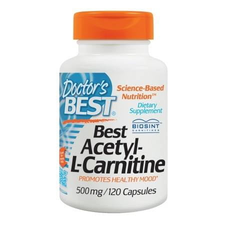 Doctor’s Best Acetyl-L-Carnitine with Biosint Carnitines 500 MG Capsules, 120