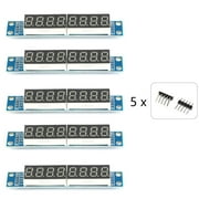Treedix 5 pcs MAX7219 8-Bit Digital Display Module 7-Segment Numeric LED Display Serially Interfaced Compatible with Arduino