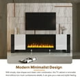 thumbnail image 5 of Modern TV Stand, Fireplace TV Stand with 34.2" Electric Fireplace, 2 Large Cabinets and Shelves, Modern Entertainment Center Media Console Table, 5 of 8
