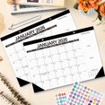 thumbnail image 4 of 2026-2027 Desk Calendar, Large 17 x 12 Inch Monthly Planner, January 2026 - June 2027, Wall or Desk Calendar for Home & Office, with Notes Section and Ruled Blocks (Black), 4 of 6