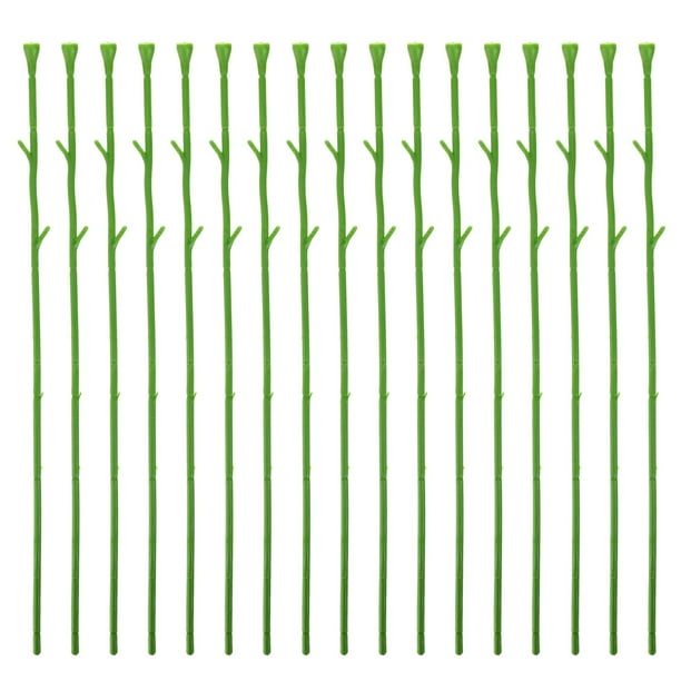 50 piezas de tallos de flores artificiales, accesorios para arreglos florales, varillas para manualidades (verde)
