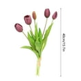 thumbnail image 3 of 12PCS Artificial Tulip Flowers 16 Inch - Real Touch Tulips with Leaves - Wedding & Home Decor Centerpiece for Spring & Special Occasions, 3 of 4