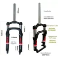 thumbnail image 2 of CDH 20X4.0" Fat Tire Bike Fork, Suspension Bicycle Fork Single Shoulder Disc Brake Bicycle/Tricycle, 2 of 5