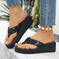 thumbnail image 2 of Wovix Women'S Slipper Open Toe Platform Walking Sandals Casual Shoes Trendy Streetwear Daily Wear Black 36, 2 of 9