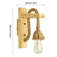 thumbnail image 6 of Wandlamp Bracket Lights Hemp Rope LED Lamp Wall Sconces Kitchen Bedroom Modern Home Dining Room Wooden Retro (No Light), 6 of 14