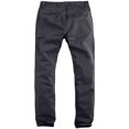 thumbnail image 4 of Pantalones casuales que combinan con la parte delantera plana y delgada para hombre, color gris militar, 4 of 6