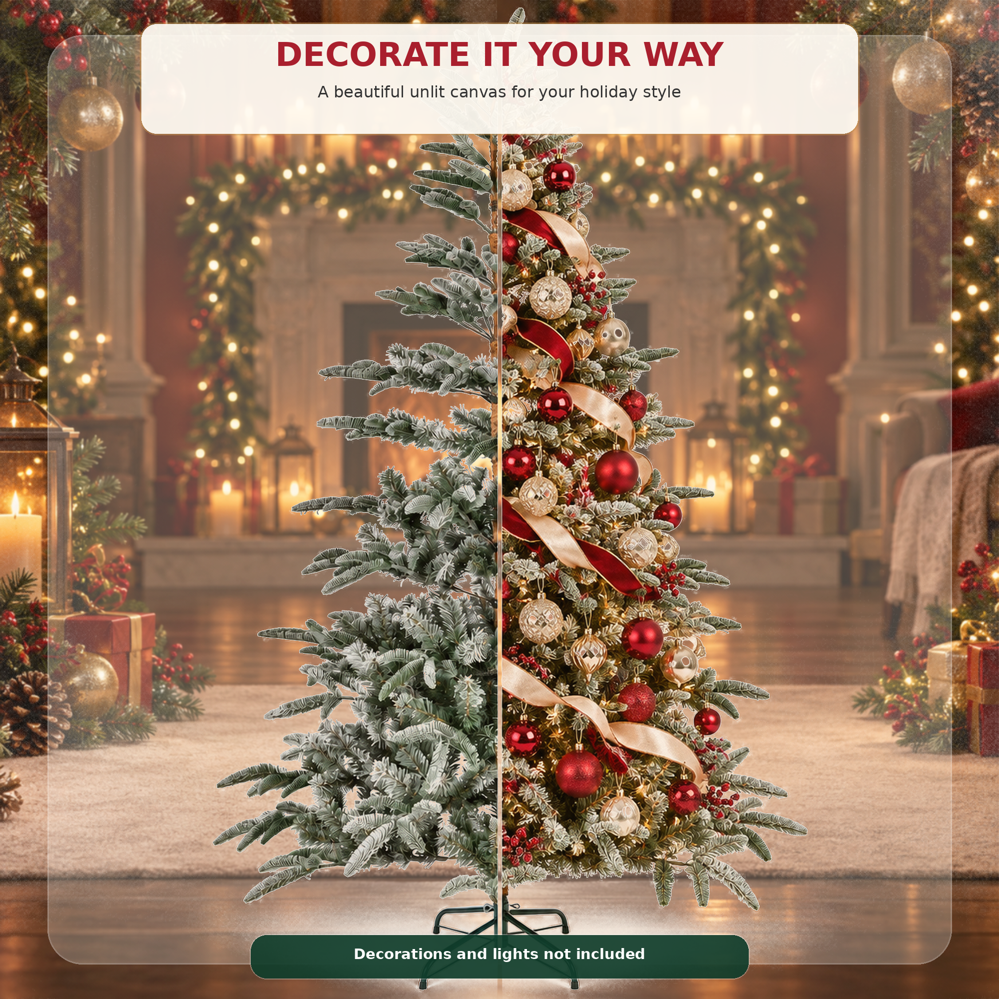 Fenbeli 7-Foot Unlit Aspen Fir Artificial Christmas Tree photo 2