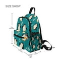 thumbnail image 3 of FORMRS School Backpack with Front Zippered Pocket 12" Student Travel Daypack, Green Cartoon Penguin Pattern, 3 of 6