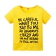 thumbnail image 1 of Gibobby Playera De Algodón Niños Niños pequeños Niños Niños Primavera Verano Estampado de letras Camiseta Ropa(Amarillo, 1-2 Años), 1 of 5