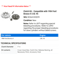 thumbnail image 2 of Clutch Kit - Compatible with 1984 Ford Bronco II 2.8L V6, 2 of 2