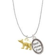 thumbnail image 1 of Delight Jewelry Goldtone 3-D Bear Best Mom Ever Charm Necklace, 1 of 4