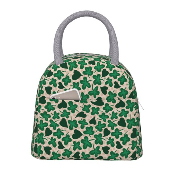 Easygdp Happy St. Patrick's Day Bolsa de Almuerzo Insulada Grande, Forro de Aluminio, Diseño Espacioso, a Prueba de Fugas, Ideal para Trabajo, Picnics, Viajes y Actividades al Aire Libre