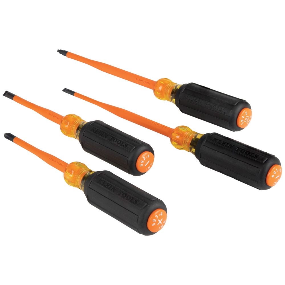 Klein Tools 33734INS 1000V Slim Tip Insulated Screwdriver Set (4-Piece)