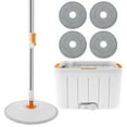 thumbnail image 1 of Intexca Spin Mop & Bucket Kit 4‑Pad Self‑Wring Dual‑Tank Floor Cleaner, 1 of 4
