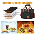 thumbnail image 2 of Insulated Lunch Bag for Women Men Cooler Food Containers Reusable Tote Bags for Work Travel Outdoor, 2 of 7
