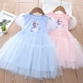 thumbnail image 2 of Vestido de malla con mangas abullonadas para niñas, nuevo vestido de verano con estampado de dibujos animados de Frozen y Elsa, ropa de princesa para niños pequeños, vestido de fiesta de cumpleaños, 2 of 5