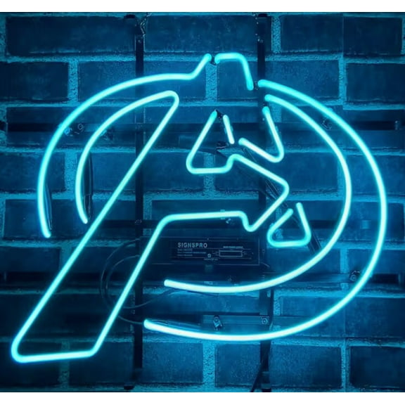 Queen Sense 20"x16" Avenger Neon Sign Man Cave Beer Pub Bar Artwork Handmade Wall Decor Gift Neon Light 120AAMB