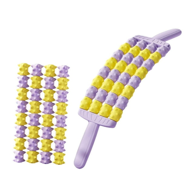 Almencla Rouleau de Massage Détachable Rouleaux de Muscle Bâton pour Entraînement entraînement Physique Exercice Violet