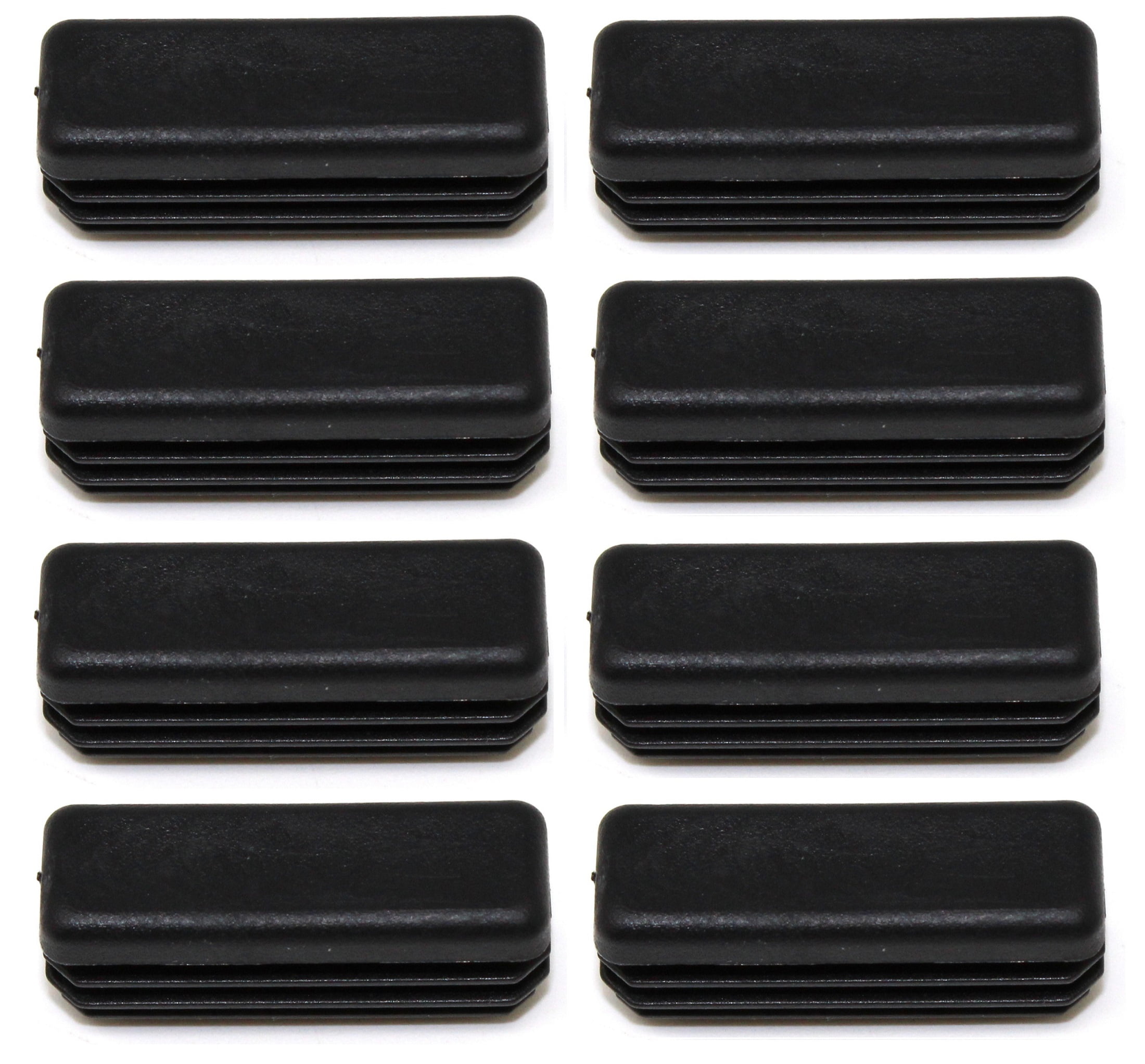 Black Plastic Rectangular End Caps Insterts Selection List 