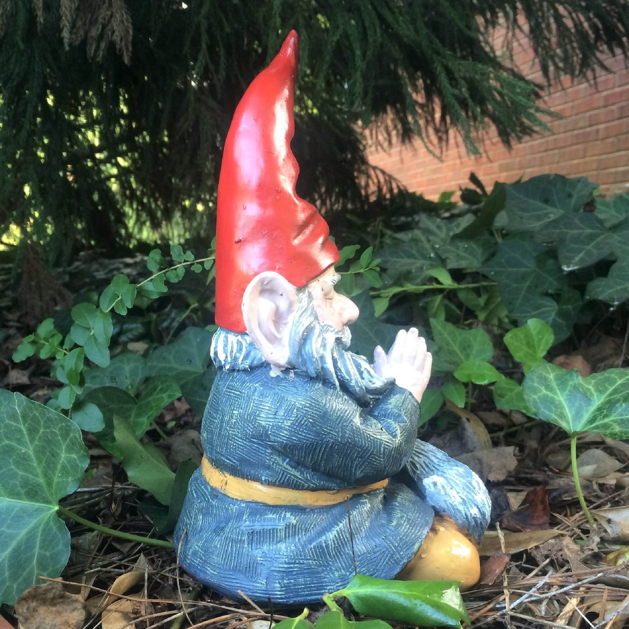 Gnomes of Toad Hollow - Meditating ZEN "Mordecai" the Yoga Garden Gnome Figurine Statue 10"H
