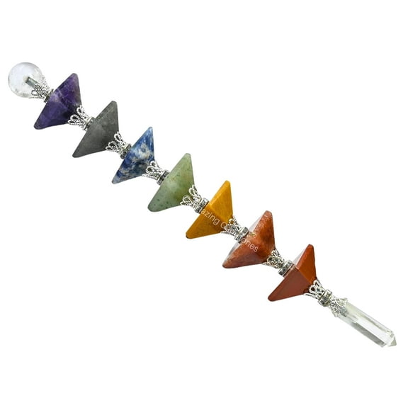 Chakra Pyramid Crystal Wand