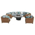 thumbnail image 1 of TK Classics Laguna 8 Piece All Weather Wicker Patio Conversation Set with Huntington Firepit Table, 1 of 3