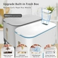 thumbnail image 4 of 22-25 Lbs Rice Dispenser, Large Cereal Dry Food Storage Containers with Measuring Cup,BPA-Free Household for Kitchen Pantry Organization-Blue, 4 of 13