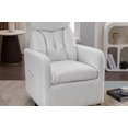 thumbnail image 6 of Modern Swivel Rocking Chair, Teddy Fabric Gilder Chair with Pocket and Tufted Back, 360 ° Degree Living Room Chair with 300 LBS Capacity for Home, 6 of 7