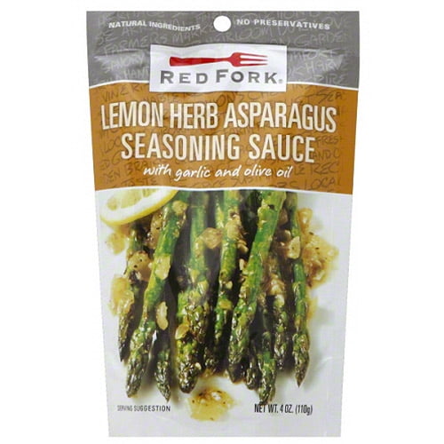 Red Fork Lemon Herb Asparagus Seasoning Sauce, 4 oz, (Pack of 8